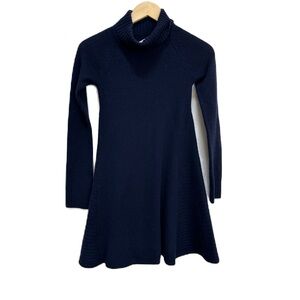 Graham & Spenser Cashmere Navy Blue Turtleneck Dress Women’s Sz P / XS‎